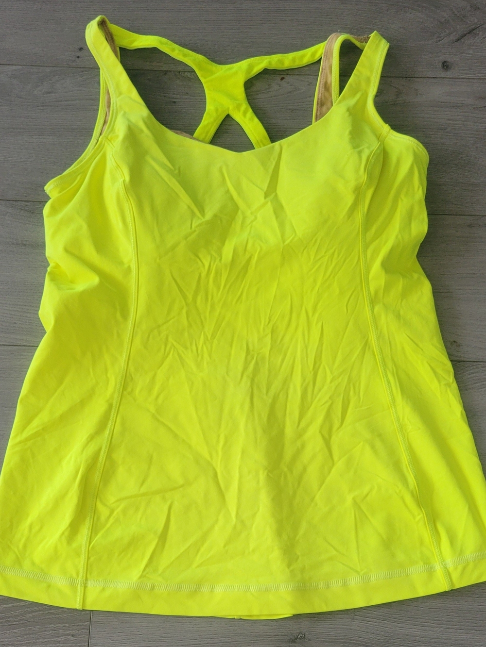 lululemon athletica Neon Yellow Racerback Tank